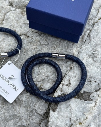 Náramek Swarovski STARDUST DOUBLE modrý